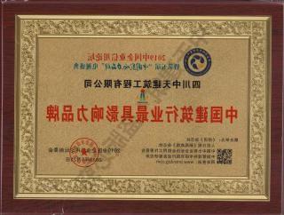 2019中国建筑行业最具影响力品牌