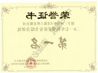 二0一七年桥梁质量安全综合评比第一名